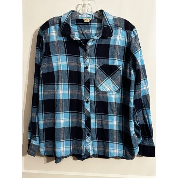 Woolrich Cotton Plaid Flannel Button Up Shirt Sz XL Lady Lumberjack Fall Outdoor - Picture 1 of 11